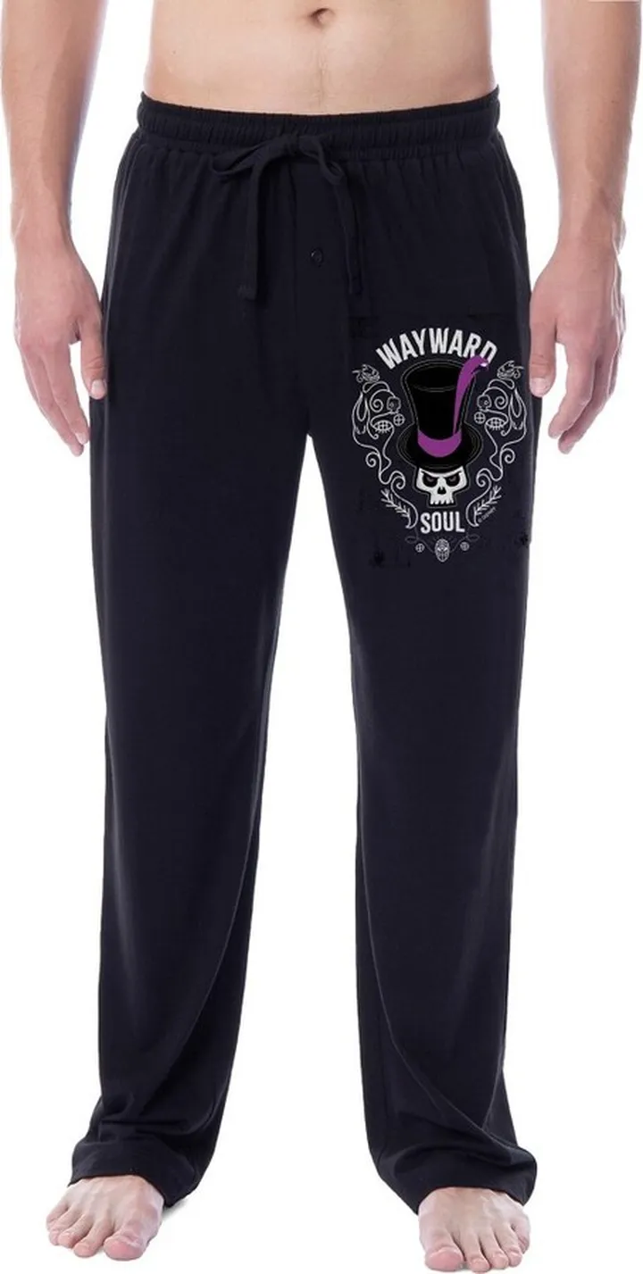 Disney Mens' The Princess And The Frog Villains Dr. Facilier Pajama Pants (L) Black