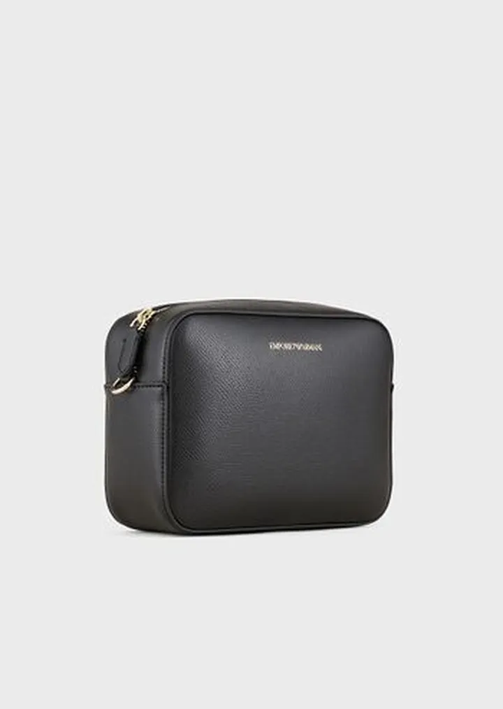 Palmellato leather-finish camera case with shoulder strap