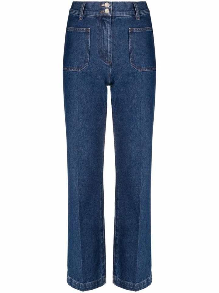 Cropped High-Waisted Trousers