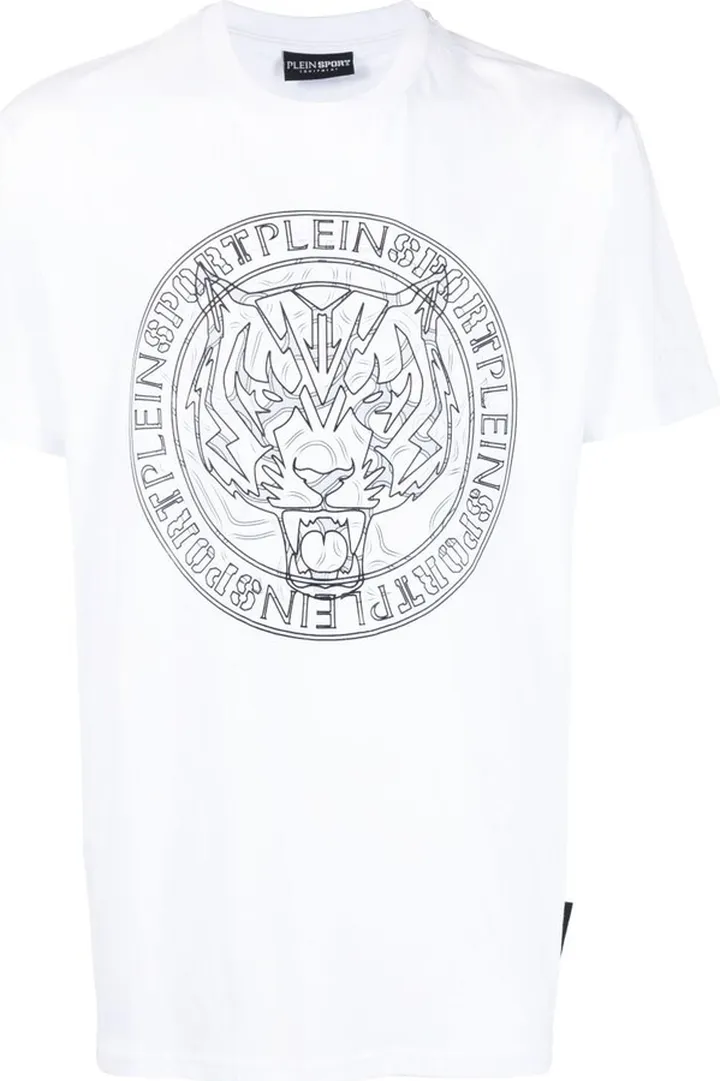tiger-print T-shirt