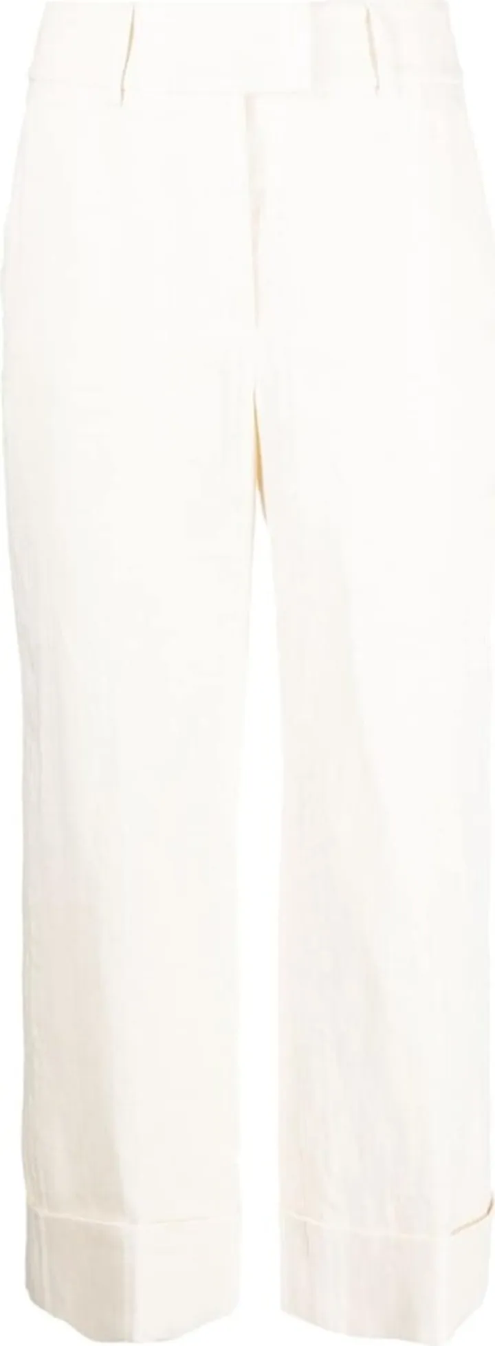 Wide-Leg Cropped Trousers