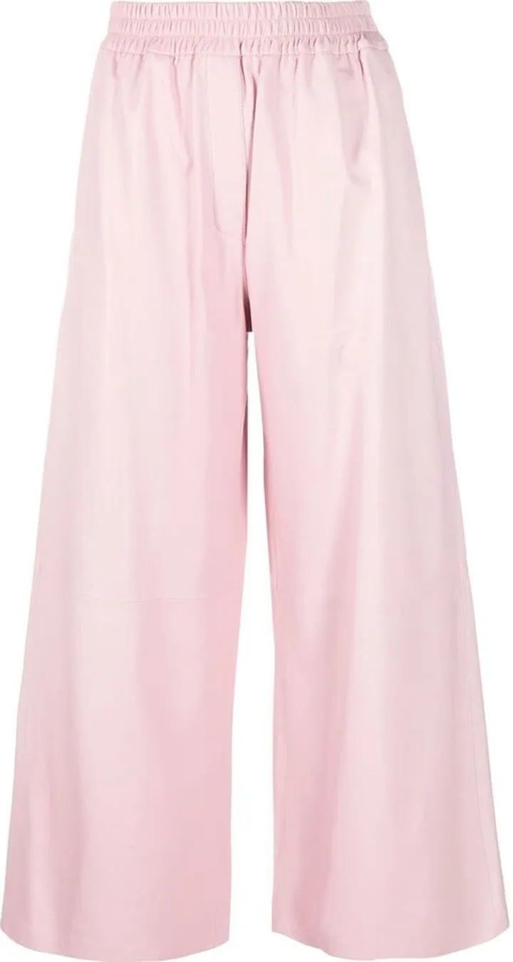 Cropped Leather Trousers