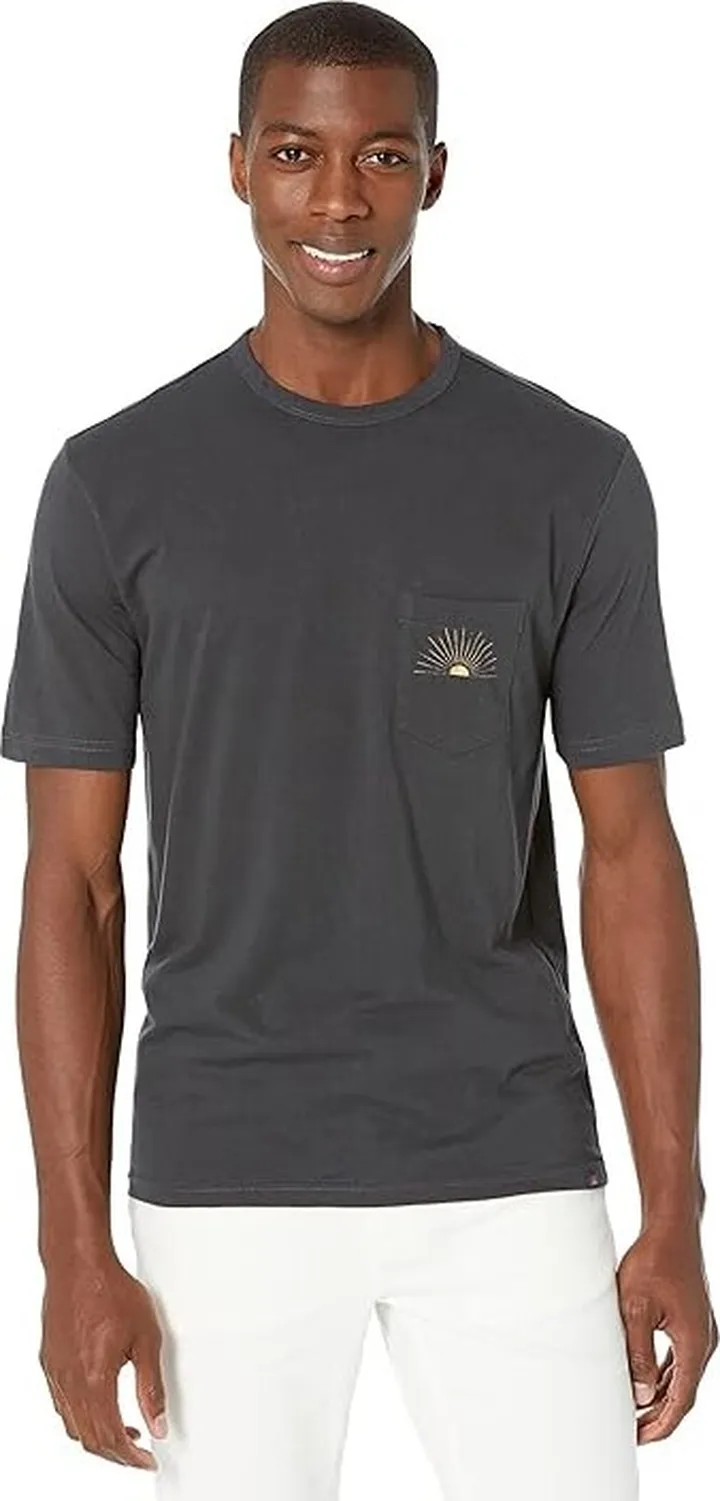 Faherty Graphic Sun Rays Tee (Washed Black) Men's Clothing