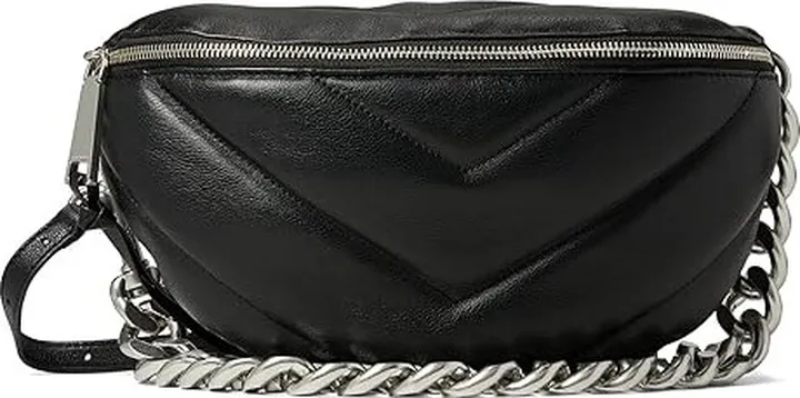 Rebecca Minkoff Edie Maxi Crescent Crossbody (Black) Handbags