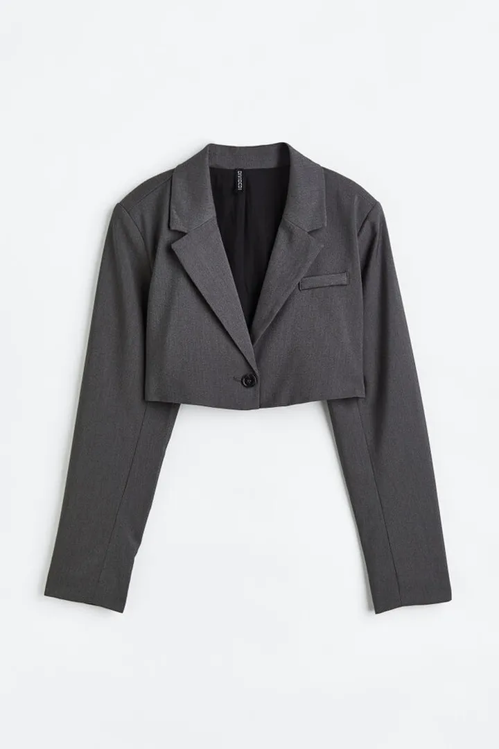 Twill Crop Blazer