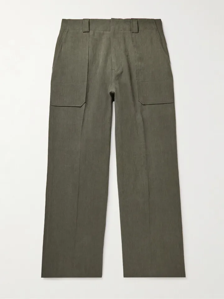 Wide-Leg Linen Trousers