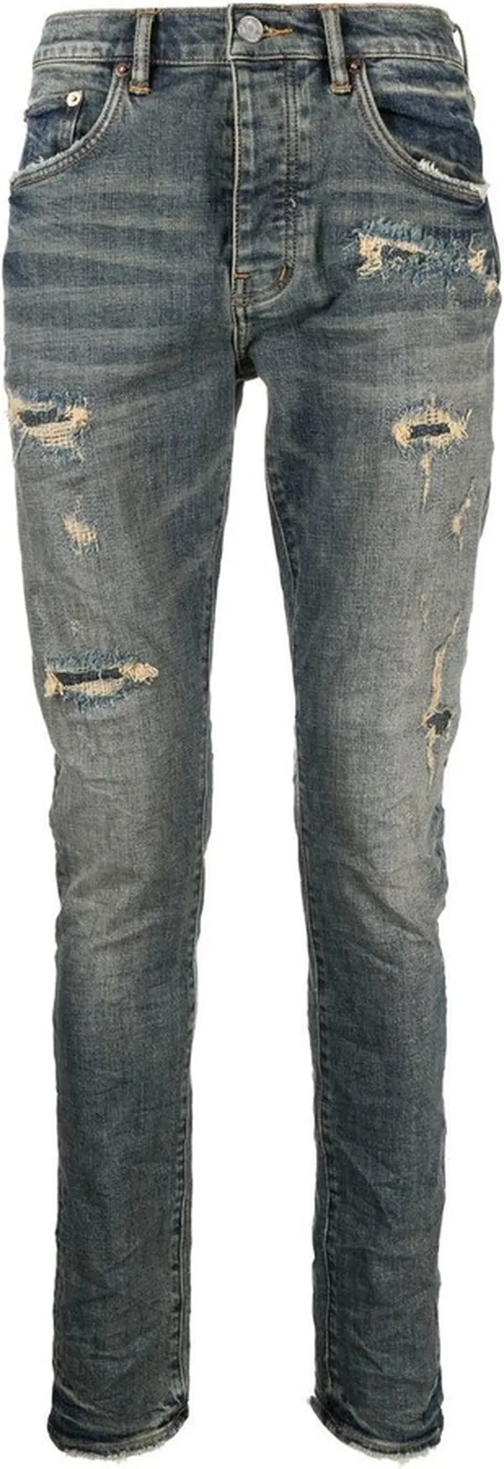 Distressed Skinny-Cut Jeans