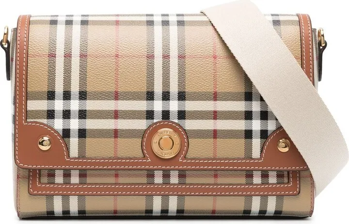 Note Check Crossbody Bag