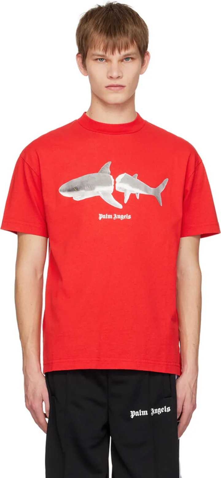 Palm Angels Red Shark T-Shirt
