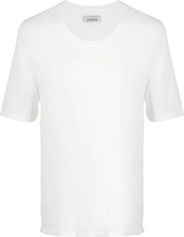 ribbed-knit cotton T-shirt