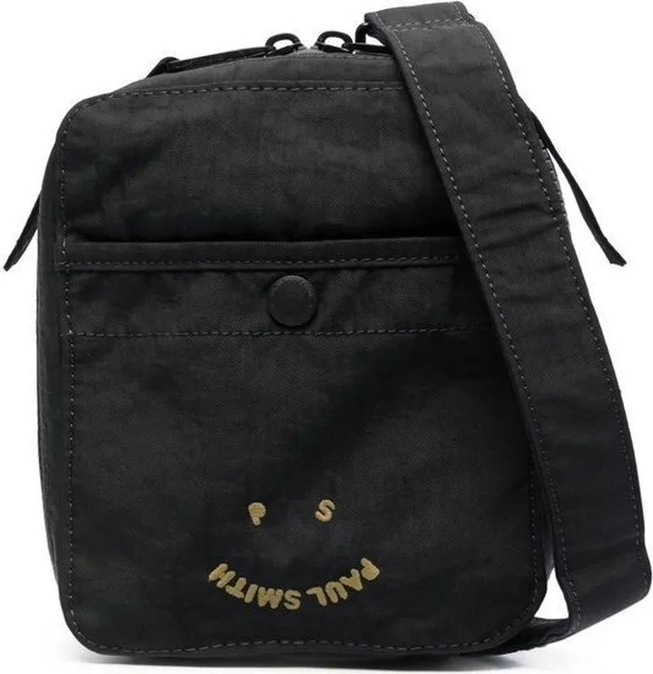 Logo-Embroidered Shoulder Bag
