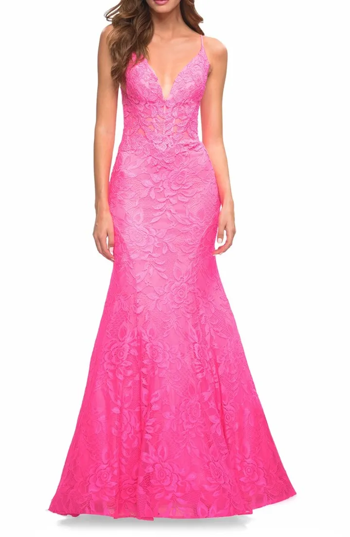 Open Back Lace Gown