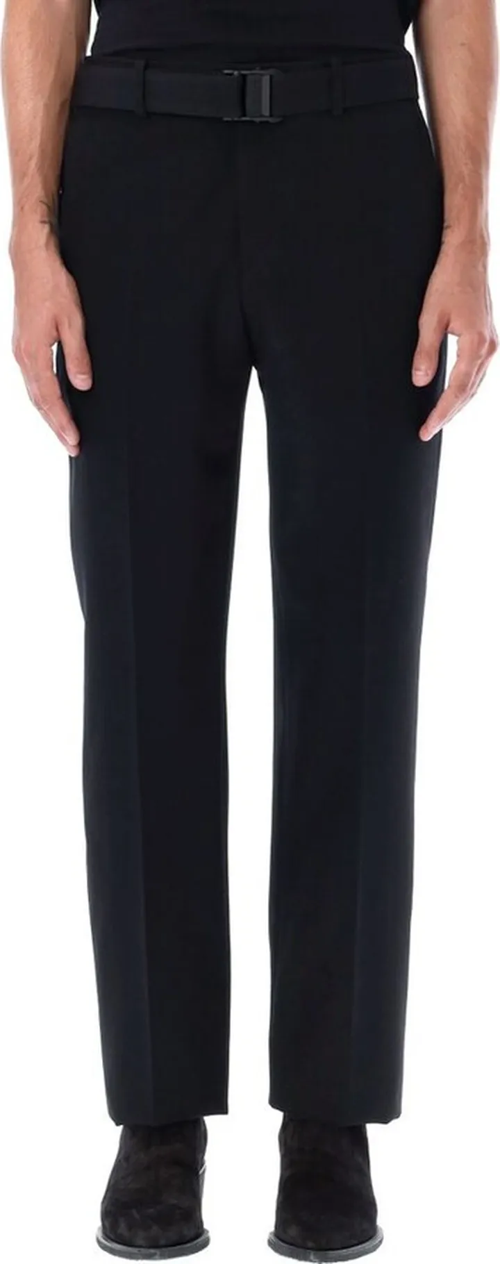 Off-White Belted Straight Leg Trousers