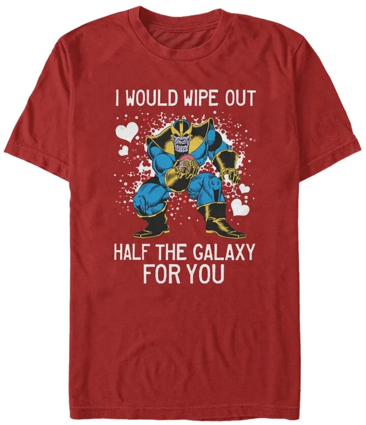 Fifth Sun Men's Thanos Galaxy Heart Short Sleeve Crew T-shirt