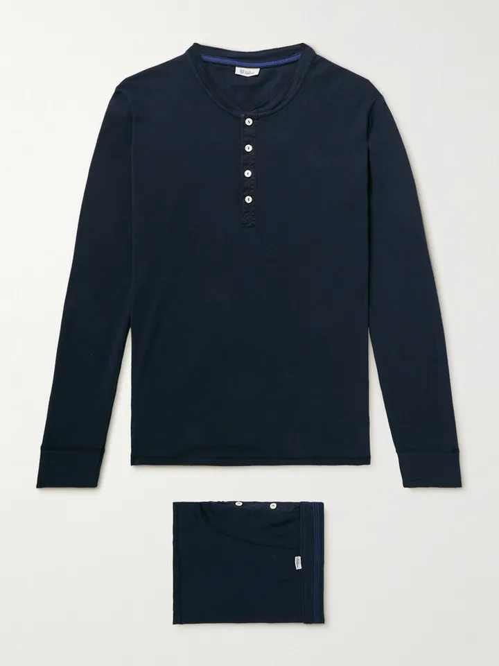 Karl Heinz Organic Cotton-Jersey Henley T-Shirt and Boxer Briefs Set