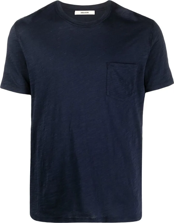 slub textured crew-neck T-shirt