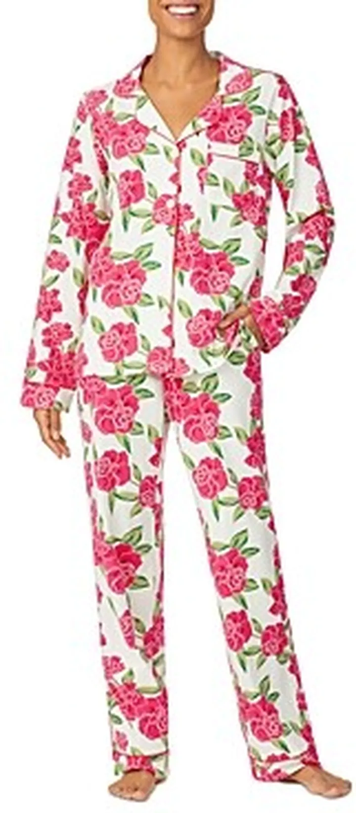 BedHead Pajamas Printed Notched Collar Pajama Set