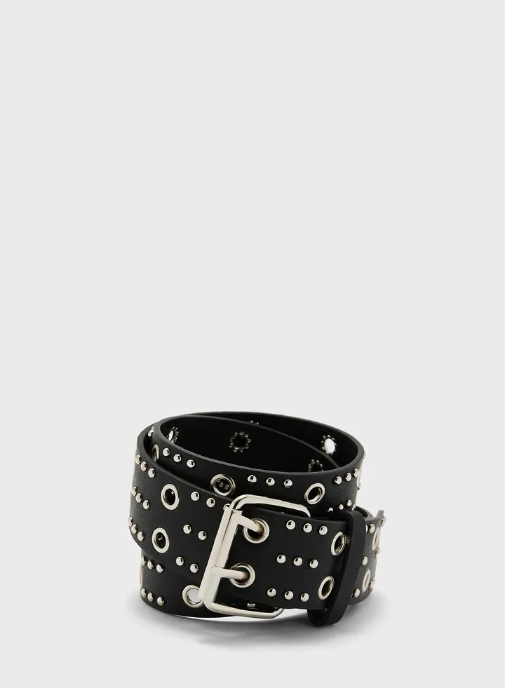 Eyelet Detail Casual Belt