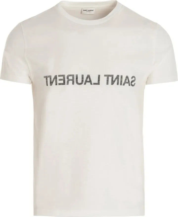 Saint Laurent Logo Printed Crewneck T-Shirt
