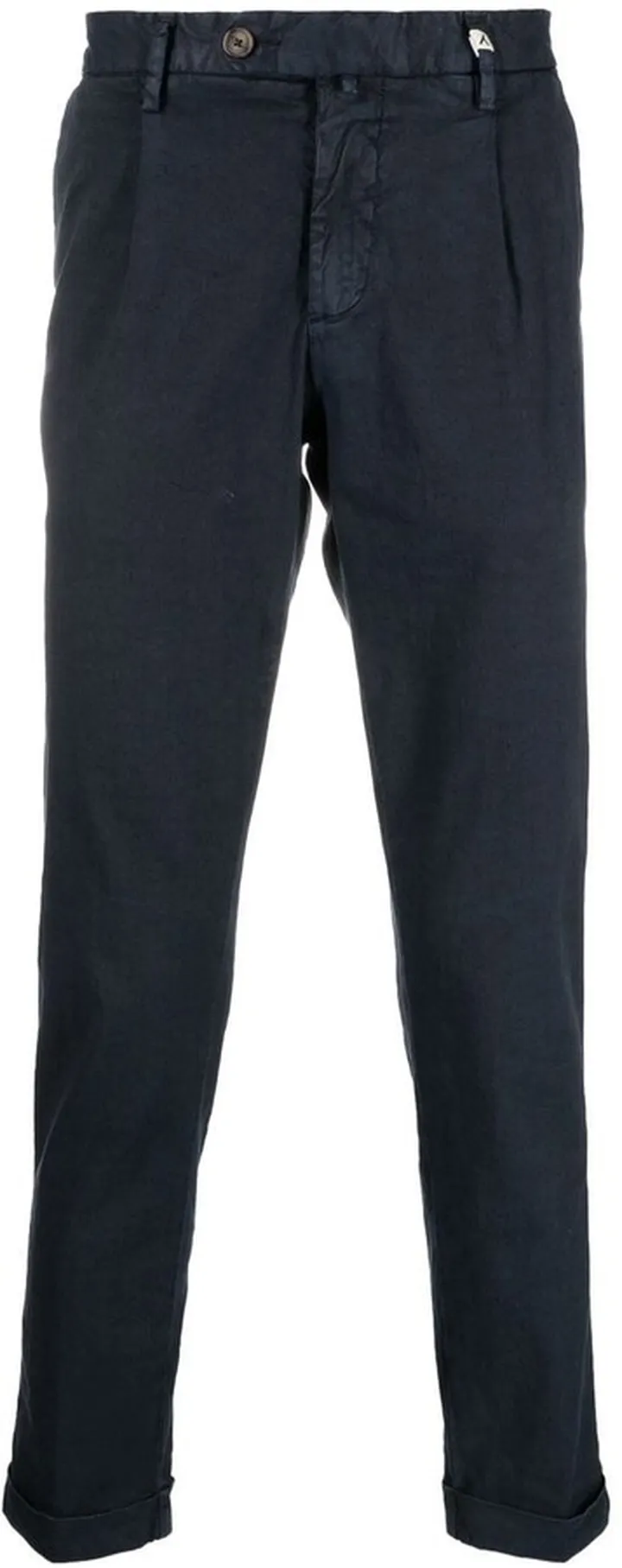 Mid-Rise Slim-Cut Trousers