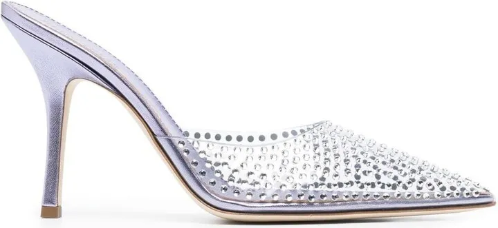 Hollywood 95mm crystal-embellished pumps