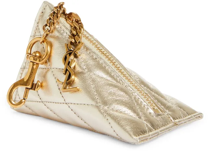Berlingo Quilted Metallic Leather Bag Charm
