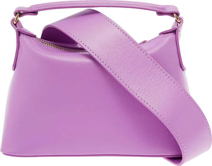 Liu Jo Leonie Hanne Woman's Hobo Mini Purple Leather Crossbody Bag