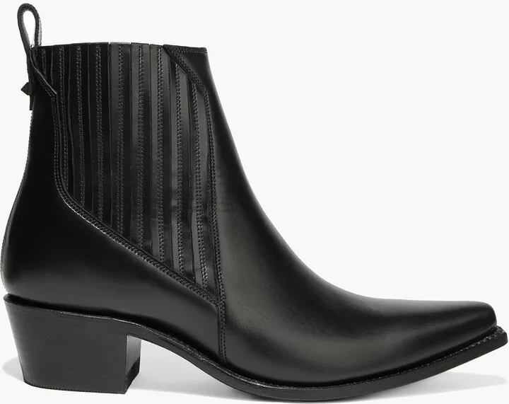 Leather ankle boots