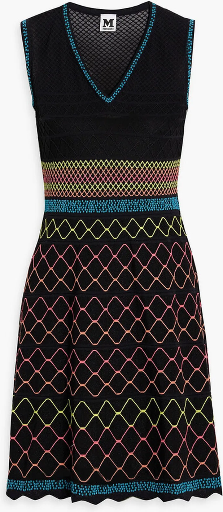 Embroidered cotton-blend mini dress