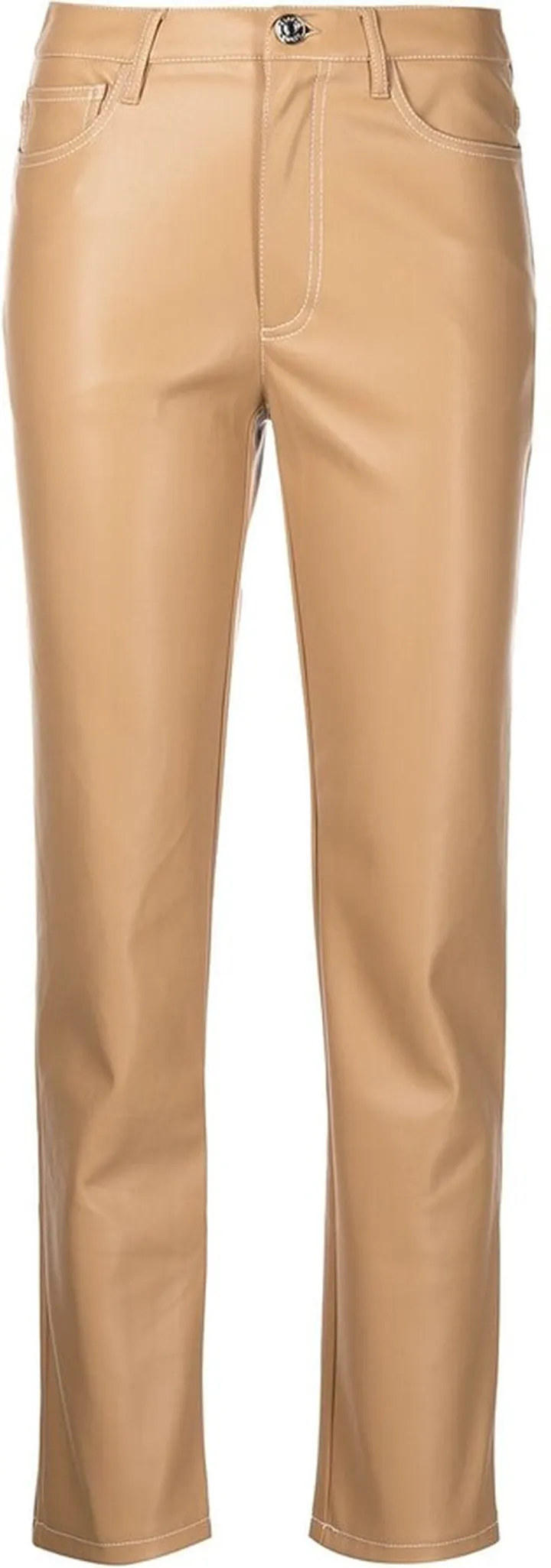 Faux-Leather Cigarette Trousers
