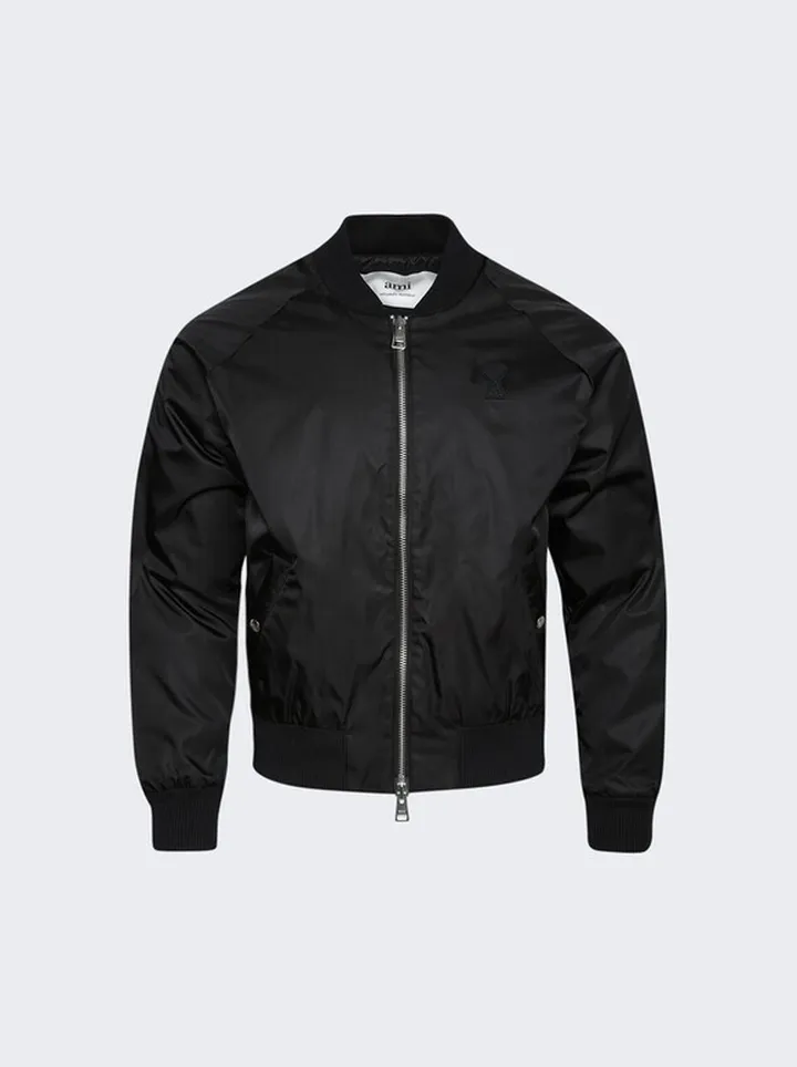 Zipped Bomber Jacket Black