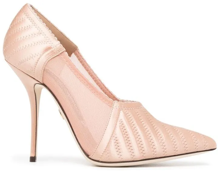 Panelled Pointed-Toe Pumps