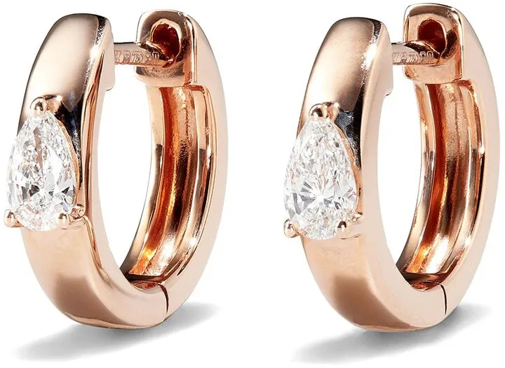 Huggie Diamond-Embellished Hoop Earrings