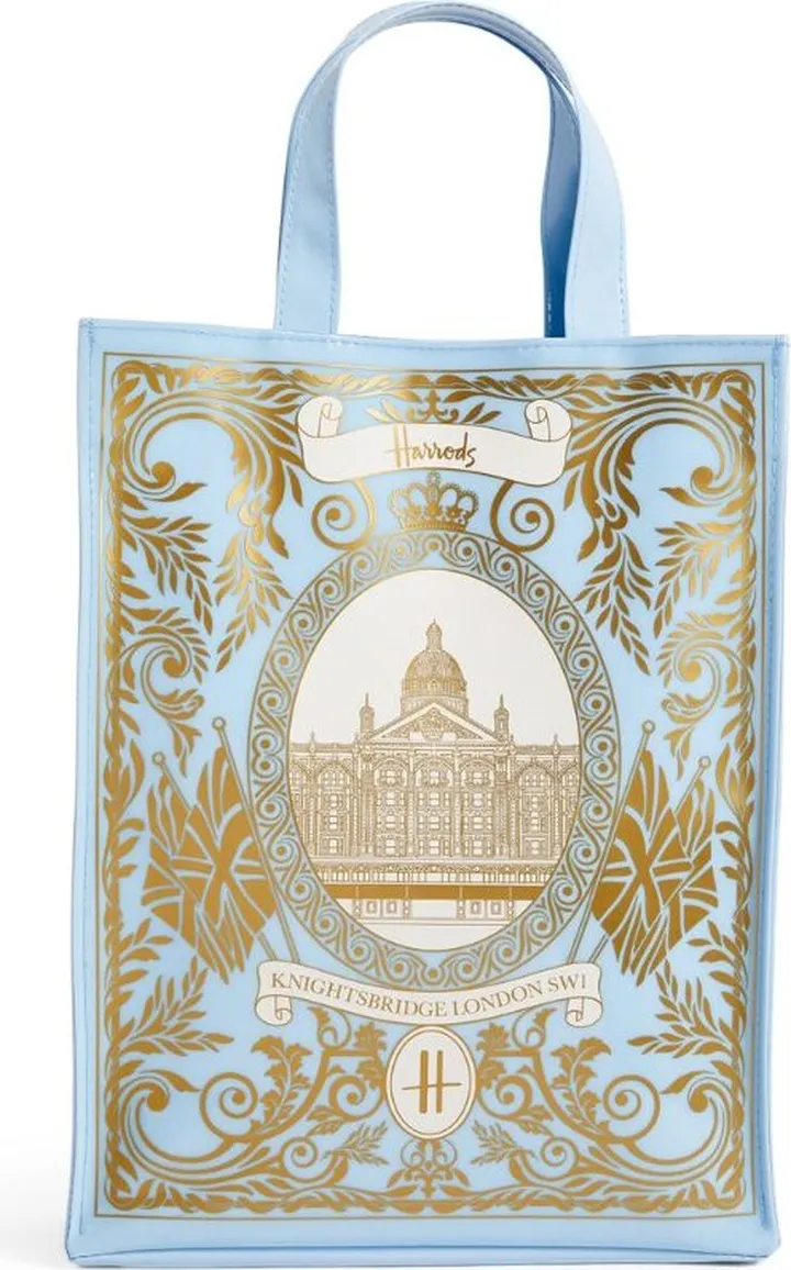 Harrods Medium Regal Banner Shopper Bag