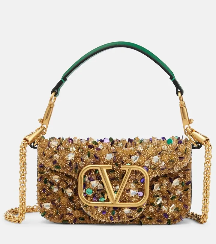 Loco Small embellished leather shoulder bag