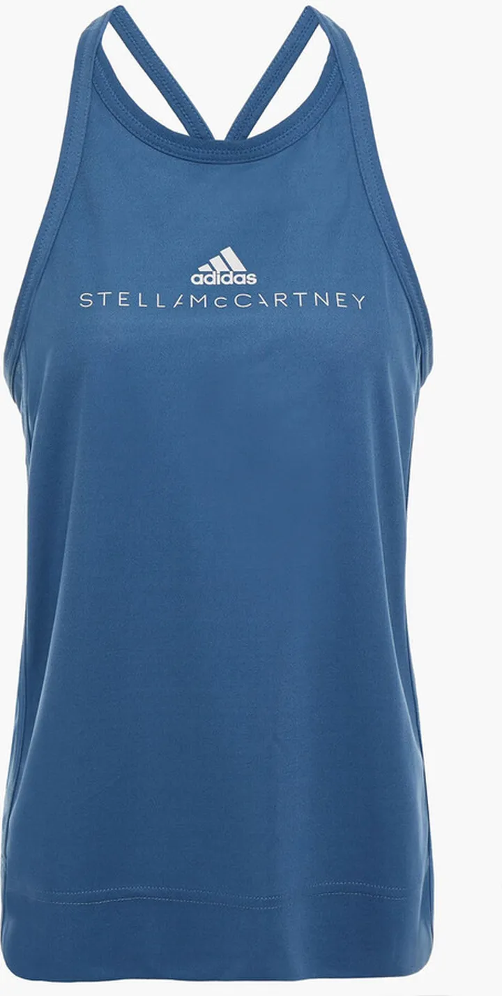 Printed stretch-piqué tank