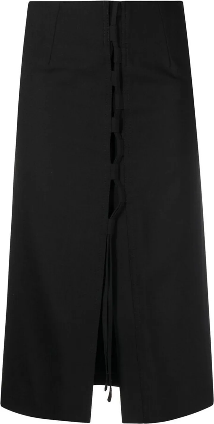 Slash-Front Cut-Out Midi Dress
