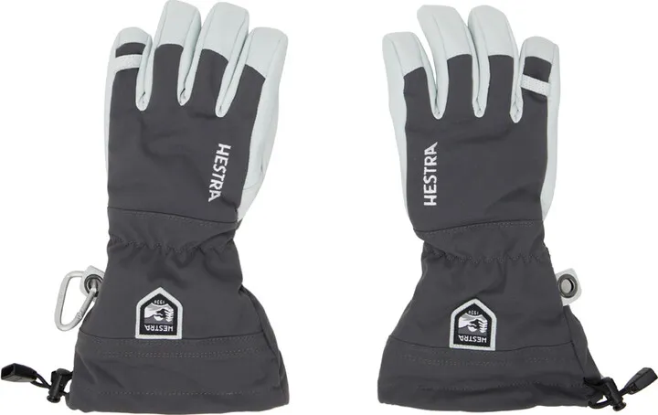 Hestra Gray & Off-White Heli Gloves