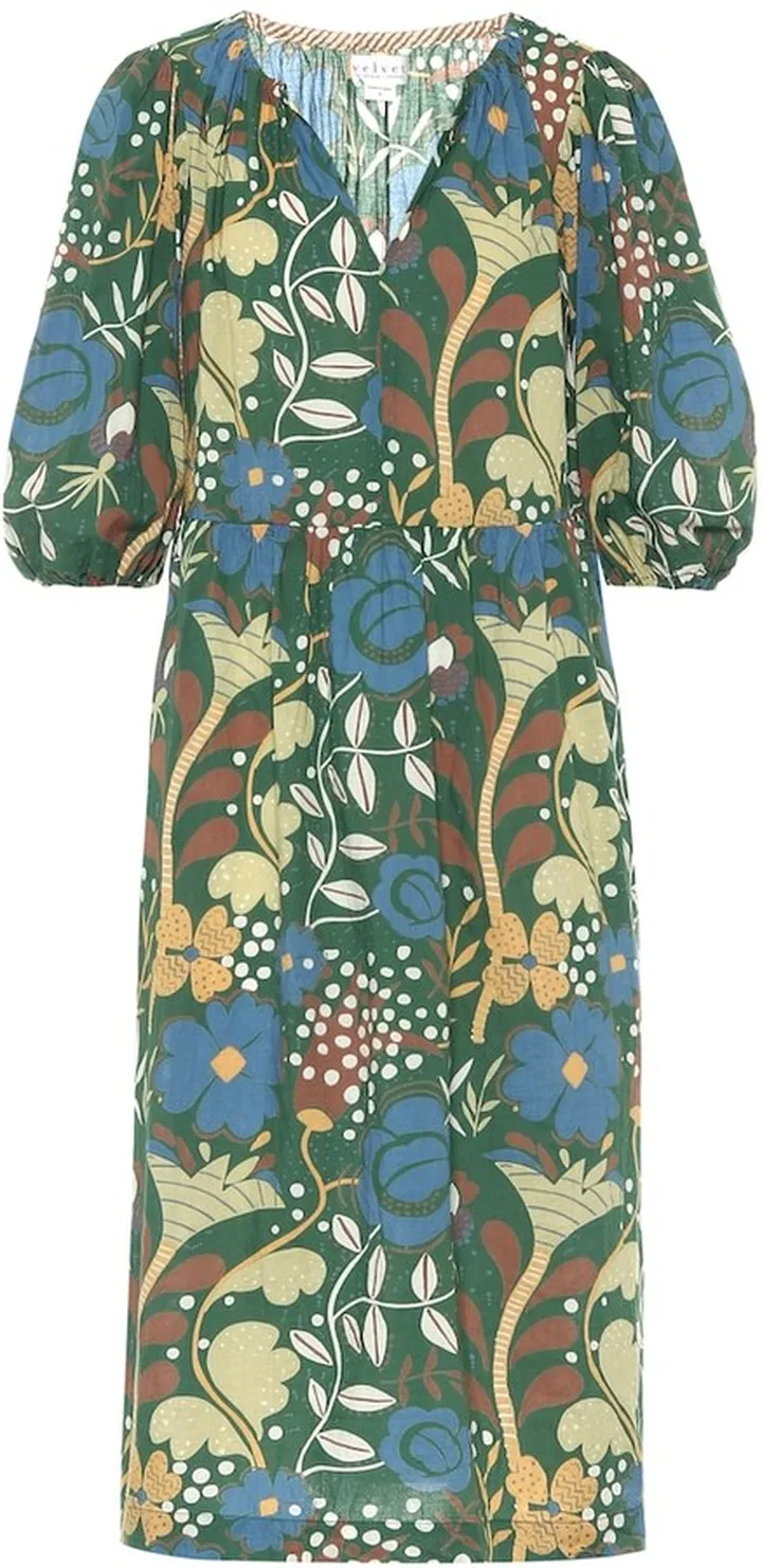 Virginia floral cotton midi dress