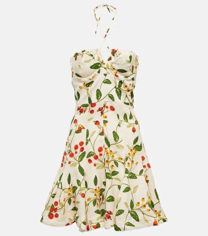 Anturio floral linen minidress
