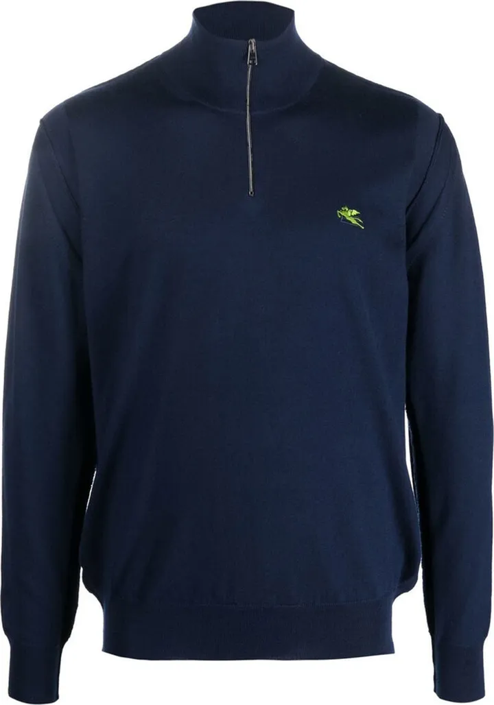 Half Zip High Neck Sweater