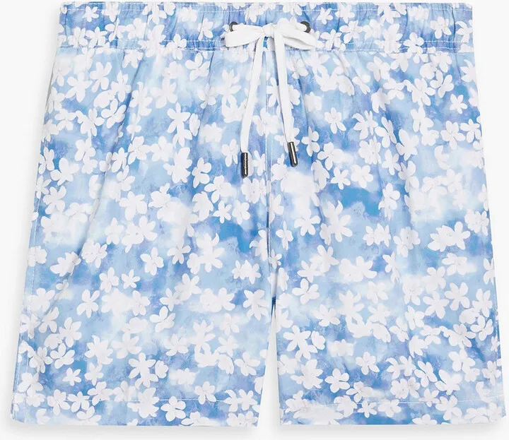 Charles mid-length printed swim shorts