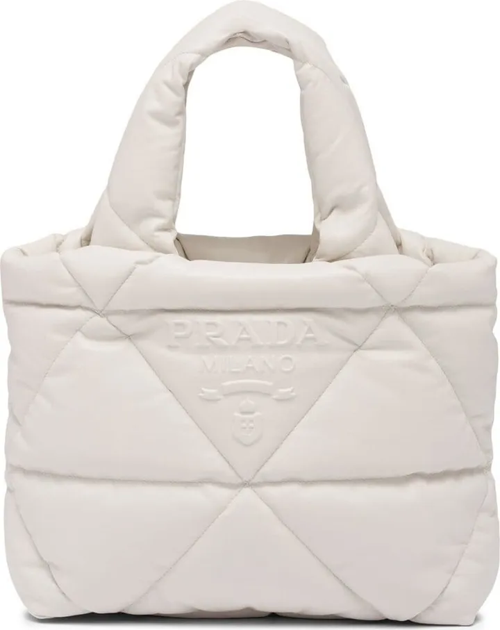Logo-Embellished Quilted Tote Bag
