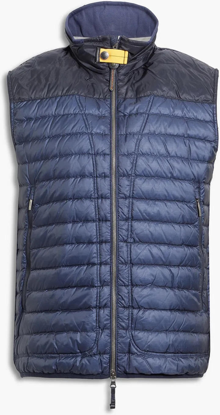 Appliquéd quilted shell vest