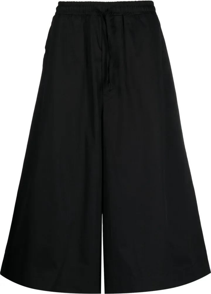 Wide-Leg Cropped Trousers