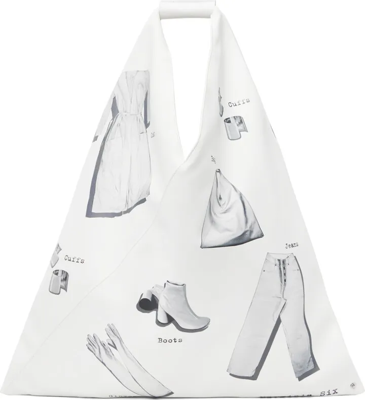MM6 Maison Margiela White Triangle Tote