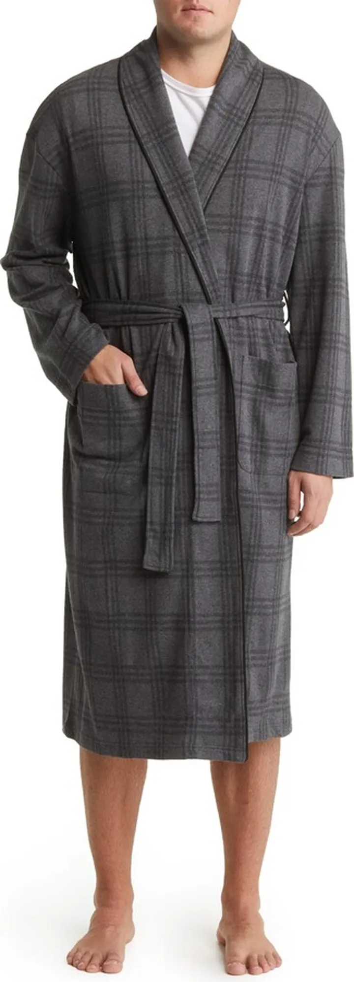Plaid Knit Robe