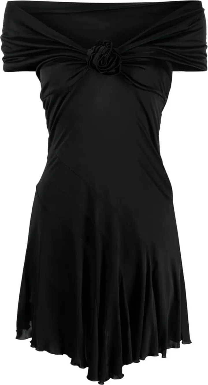 Flower-Detail Mini Dress