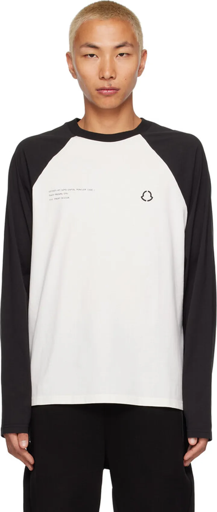 Moncler Genius 7 Moncler FRGMT Hiroshi Fujiwara Black Printed Long Sleeve T-Shirt