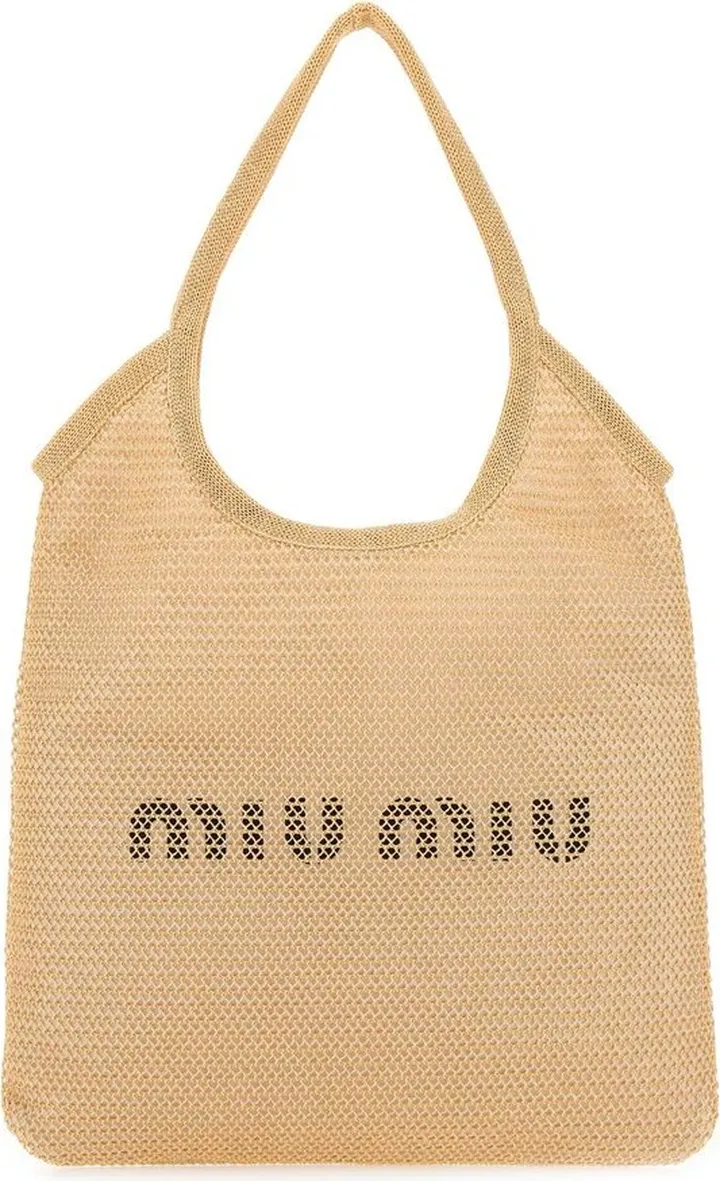 Miu Miu Logo Print Tote Bag